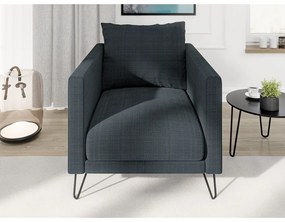 Тъмносиво шенилово кресло Freya – Ropez