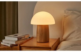 Настолна лампа с възможност за затъмняване в естествен цвят и стъклен абажур (височина 32 см) Alice - Gingko