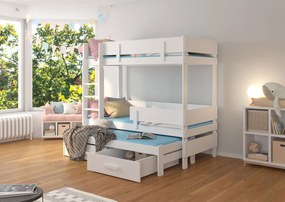 Двуетажно легло Kiruna-180 x 80-White