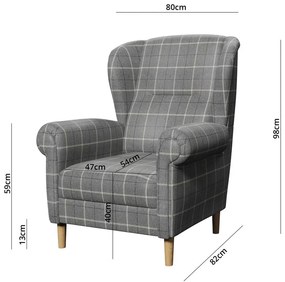 Сиво кресло крило Swan – Ropez