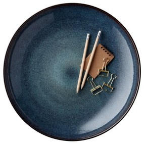 Черна/синя глинена купа ø 40 cm Gastro Dark Blue/Black – Bitz