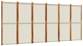 4003358 vidaXL Параван за стая, 6 панела, светлосив, 420x180 cм