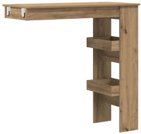 856861 vidaXL Стенна дъб артизан 102x45x103,5 см, инженерно дърво