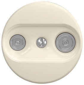 Kliklap - Ретро абонатна телевизионна розетка TV+R (крайна) без рамка бежова