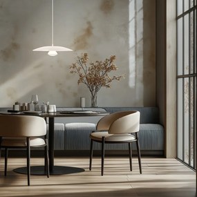 Бяло LED висящо осветително тяло с метален абажур Lund – Candellux Lighting