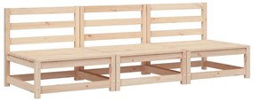 837928 vidaXL Градински кресла без подлакътници, 3 бр, 70x70x67 см, бор масив