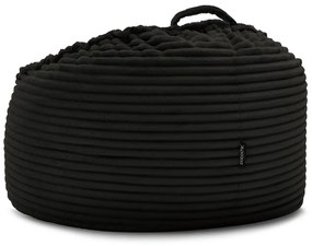 Черен пуф от рипсено кадифе Socrate – Bobochic Paris