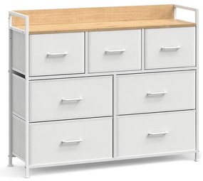 Скрин с чекмеджета KIRA бял/кафяв