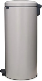 Кош за боклук с педал Brabantia NewIcon 1010442, 30 л, Плавно затваряне, Противоплъзгаща основа, Светлосив