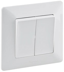 Legrand 755738 Сериен ключ Valena Life 1х, с рамка, бял,  - 755738