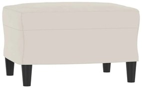 349301 vidaXL Табуретка, кремав, 60x50x41 см, кадифе