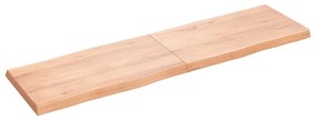 363977 vidaXL Плот за маса светлокафяв 180x50x(2-6) см обработен масивен дъб