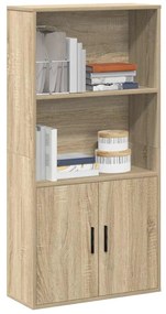 860420 vidaXL Библиотека, сонома дъб, 60x24x120 см, инженерно дърво