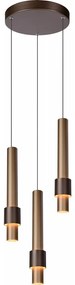 Lucide 24402/15/96 - LED Димируем пендел MARGARY 3xLED/4W/230V месинг