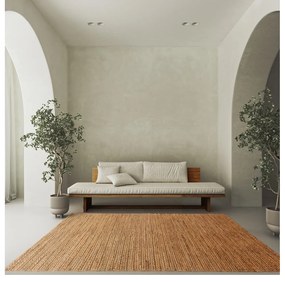 Ръчно изработен ютен килим в естествен цвят 200x290 cm Oakley – Asiatic Carpets