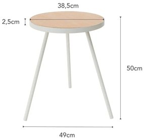 Кръгла странична масичка 48x49 cm Tower – YAMAZAKI