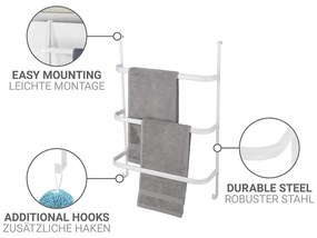 Висяща стоманена поставка за кърпи в матово бял цвят Irpinia – Wenko