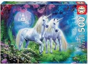 Пъзел Educa Unicorns In The Forest 500 Части 34 x 48 cm