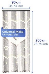 Бамбукова завеса за врата в естествен цвят 90x200 cm Rhombus – Maximex