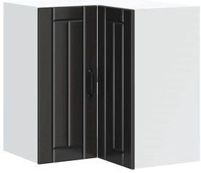 853858 vidaXL Кухненски стенен ъглов шкаф Lucca, черен, инженерно дърво