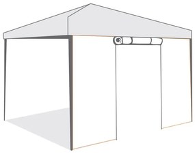 Страница за шатра Tent Pro 3х3 с врата с цип бяла