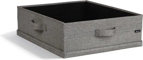 Сива текстилна кутия за съхранение с капак 46x56x16 cm Soft Storage Low – Bigso