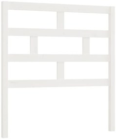 814175 vidaXL Горна табла за легло, бяла, 96x4x100 см, бор масив