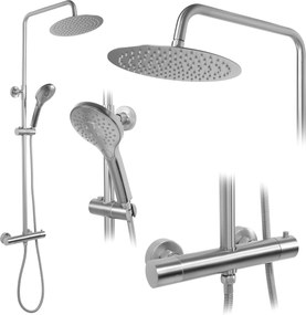 Комплект за душ с термостат REA VINCENT NICKEL BRUSH INOX