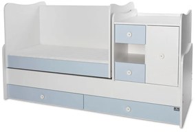 LORELLI Classic Трансформиращо се легло-люлка 190/72 см. MINI MAX БЯЛО/BABY BLUE