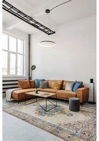 Светлокафяв ъглов диван от изкуствена кожа (десен ъгъл) Copenhagen - Scandic