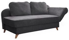 Сив шезлонг от рипсено кадифе (десен ъгъл) Chic Charlotte – Miuform