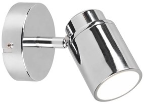 Метален прожектор в лъскаво-сребрист цвят 10x9 cm Angelo - Trio