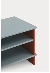 Нощно шкафче с рафтове тухлен/сиво Inari – Teulat