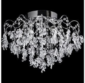 LED Полилей за повърхностен монтаж 5xE27/60W/230V + 5xLED/3W Ø 50 см златист