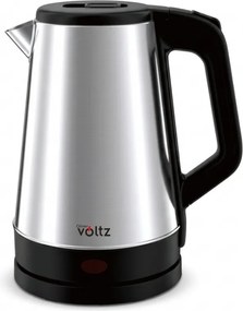 Електрическа кана Oliver Voltz OV51230AB, 1500W, 1.8 л, 360° основа, Корпус от неръждаема стомана, Инокс/черен