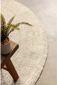 Кремав двустранен/ръчно изработен ютен кръгъл килим ø 200 cm Braided – Hanse Home