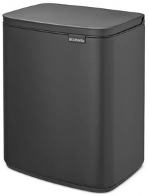 Кош за боклук Brabantia Bo Small 1006635, 12 л, Безшумно и плавно отваряне, Противоплъзгаща основа, Черен