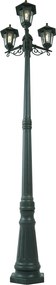 Класически външен фенер тъмнозелен 217 см 3 светлини IP44 - New Haven