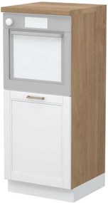 Подов шкаф за фурна Висок Tahoma K14-60-1KR-Karudi - White matte