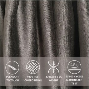 Тъмносиво боксспринг легло с място за съхранение 200x200 cm Voyage – Maison de Rêve