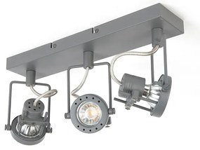 Индустриален прожектор антрацит 3-светлина въртящ се и наклоняващ се - Suplux