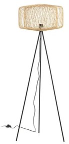 Подова лампа в естествен цвят с абажур от ратан (височина 146 см) Jule - Geese