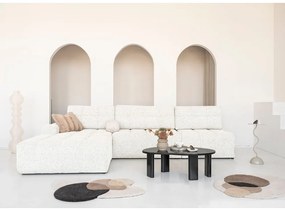 Кремав разтегателен модулен ъглов диван с място за съхранение (ляв ъгъл) Lulu – Miuform