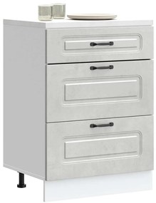 854283 vidaXL Кухненски шкаф, "Kalmar", бетонно сив, инженерно дърво