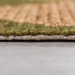 Зелена/в естествен цвят ръчно изработена пътека със смес от юта 80x230 cm Effie Diamond – Flair Rugs