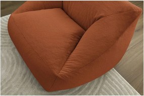 Оранжев пуф от изкуствен косъм Lilibet – Bobochic Paris