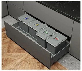 Пластмасов контейнер за сортирани отпадъци/вграден 41 л Metropolis - Elletipi