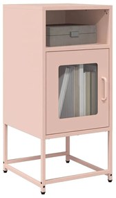 853411 vidaXL Нощен шкаф Pink 36x39x78 cm Студено валцувана стомана