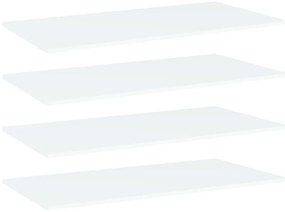 805298 vidaXL Рафтове за етажерка, 4 бр, бели, 80x20x1,5 см, инженерно дърво