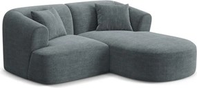 Тъмносив ъглов диван от рипсено кадифе (десен ъгъл) Campi – Cosmopolitan Design